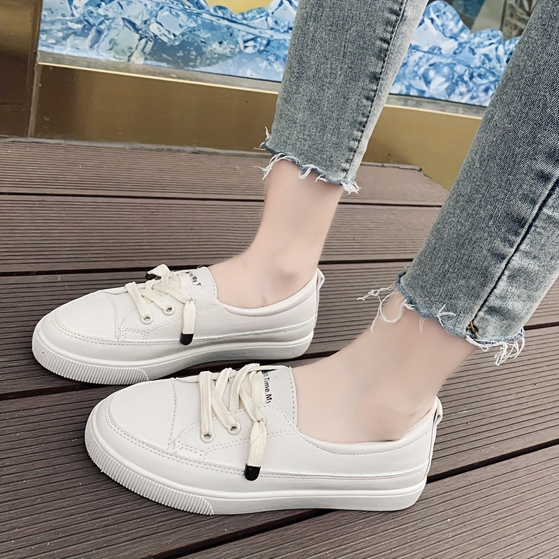 Weiße Flache Sneaker - Julia