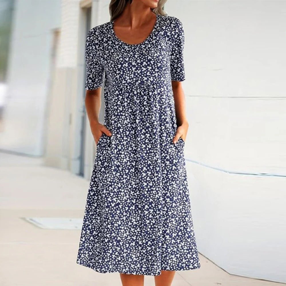 Gelbes Blumenkleid - Lena