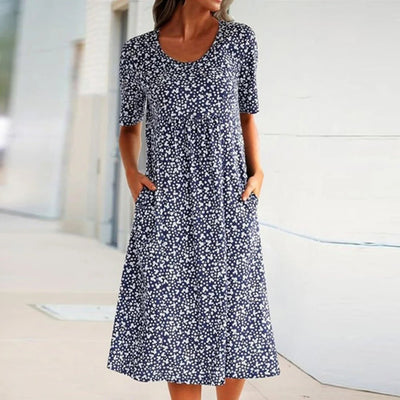 Gelbes Blumenkleid - Lena