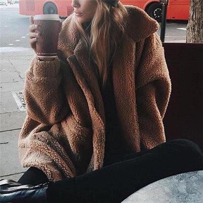 Tulsa - damen fleece sweatshirt mit breitem kragen