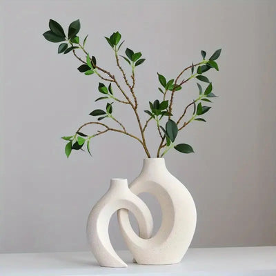 Zendoo | Nordische Boho Vase aus weißer Keramik