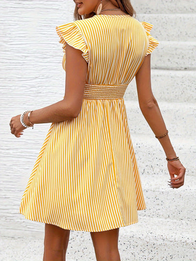 Hellblaues Streifen-Sommerkleid - Sophia