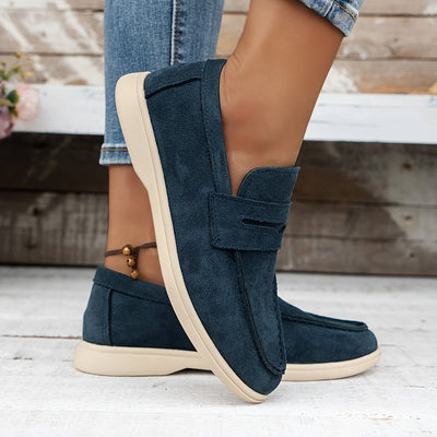 Marineblaue Damen Loafers - Ella