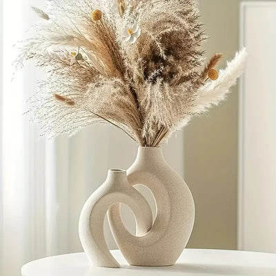 Zendoo | Nordische Boho Vase aus weißer Keramik