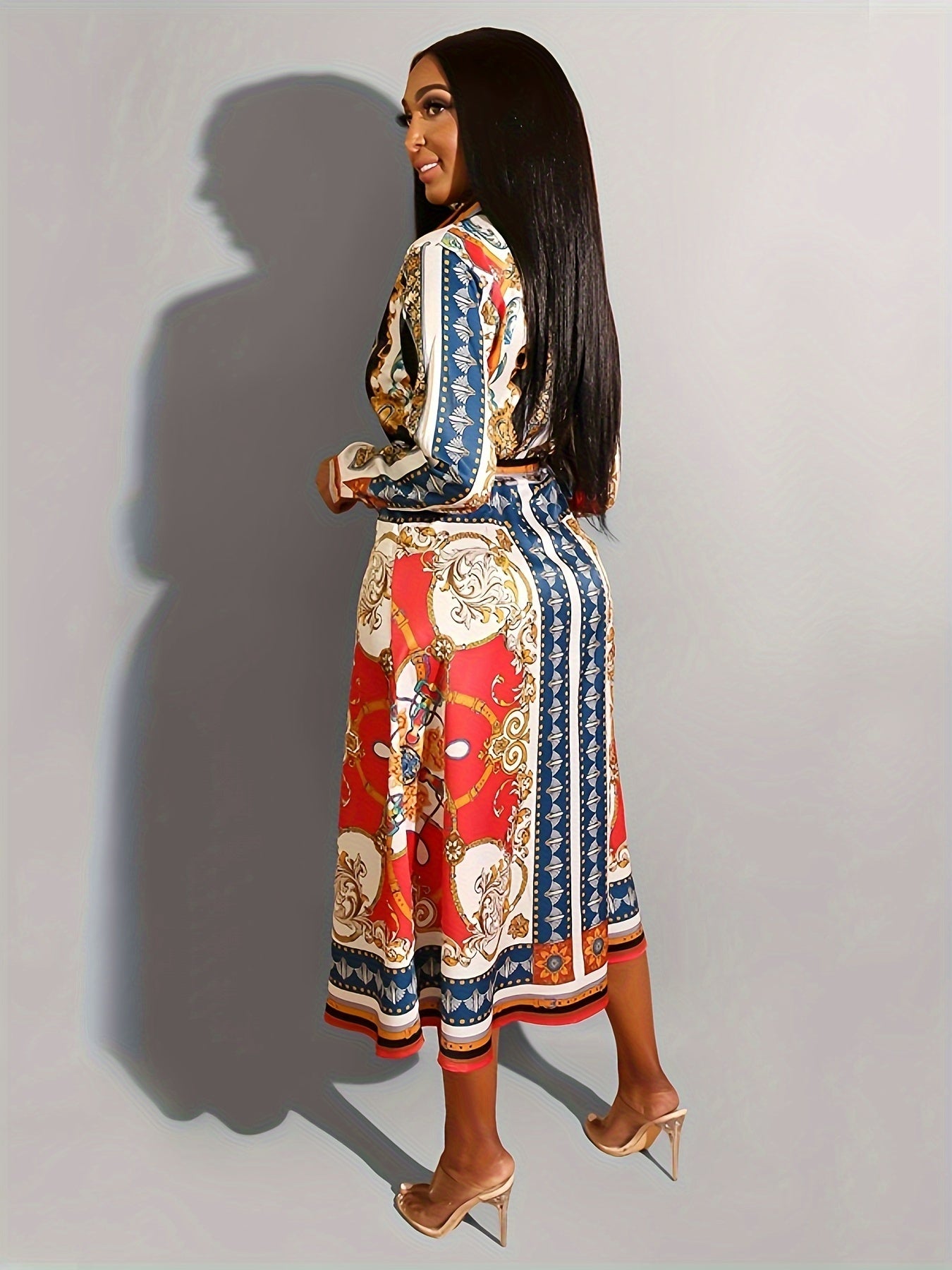 Ringelblume - Langarm Hemdkleid bis zur Wade