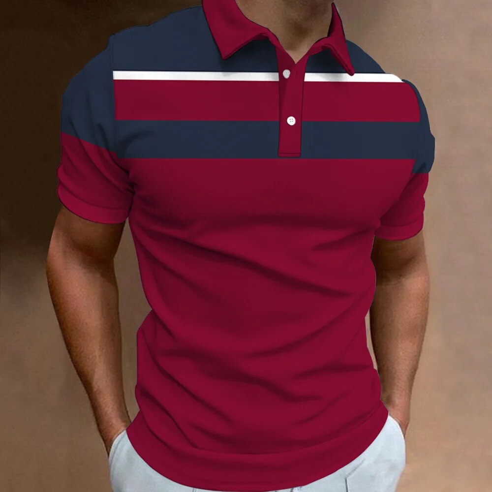Cole - Gestreiftes Kurzarm-Poloshirt