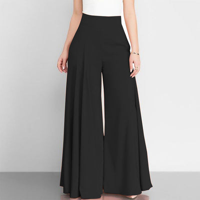 Wendal - Elegante Hose mit hoher Taille und weitem Bein, plissiert, für Frauen
