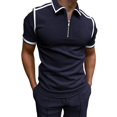 Luciano - Herren-Polo mit Reißverschluss