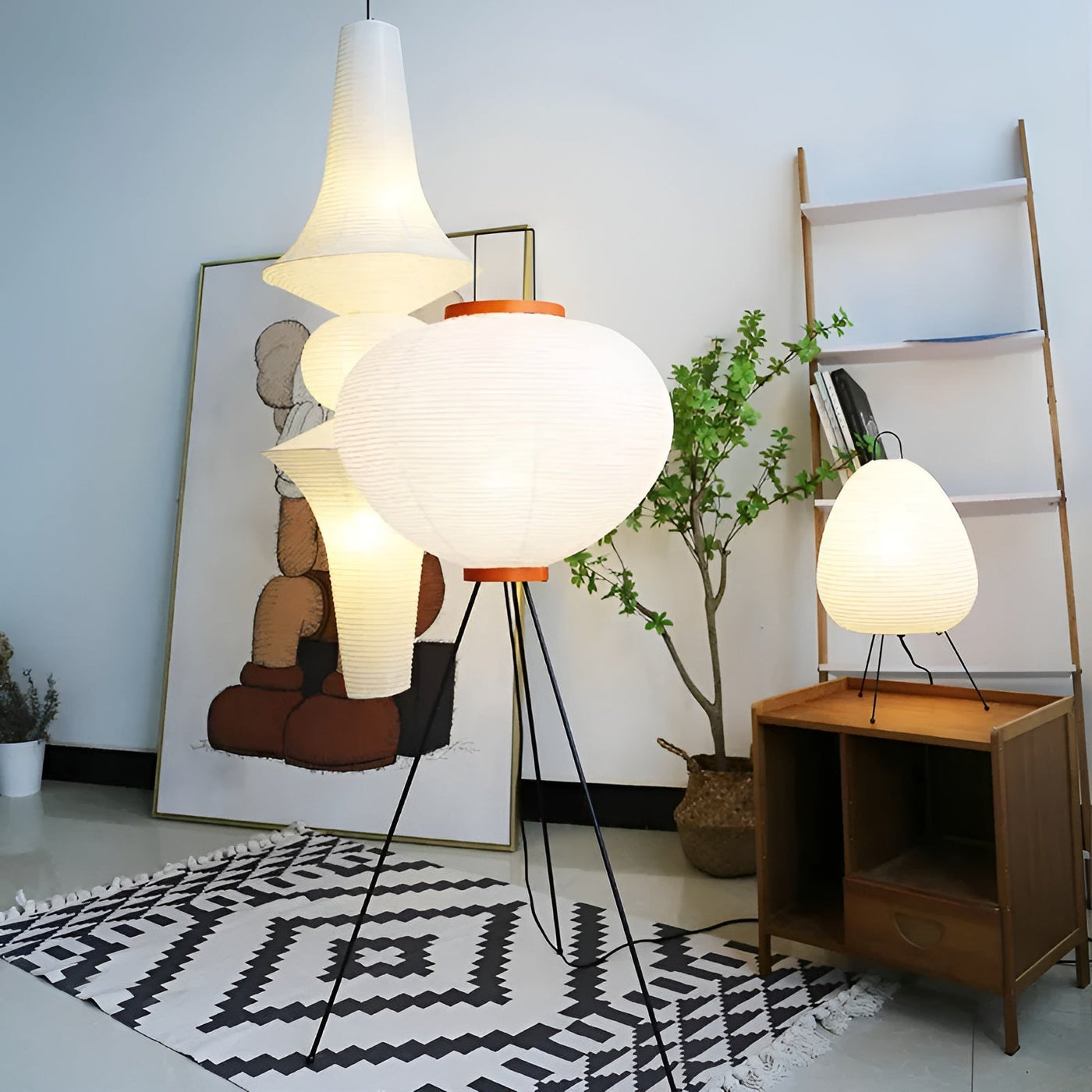 LucaLumen | Wabi-Sabi LED-Stehlampe aus Reispapier – Zeitloses Design mit Natürlicher Ästhetik