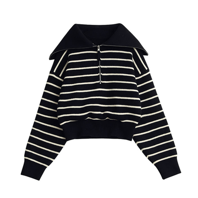 Nika | Herbstpullover Mit Halben Reißverschluss