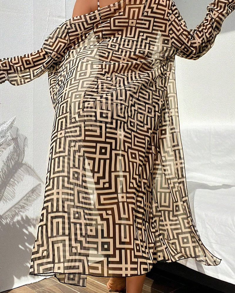 Badeanzug Hohe Taille Dreiteilig