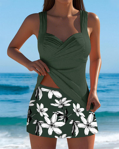 Badeanzug Tanktop Streifenprint Boxer