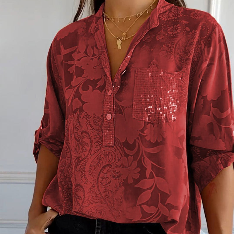 Jessika | Elegantes Sommer  V Ausschnitt Top