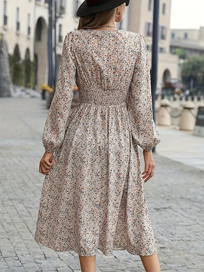 Blumenkleid Beige - Isabella