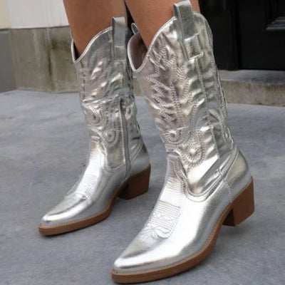 Geneva | Elegante Cowboy-Stiefel aus Metall
