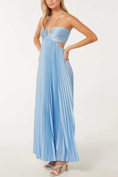 Tansy - Sommerglanz Halter Maxi Kleid