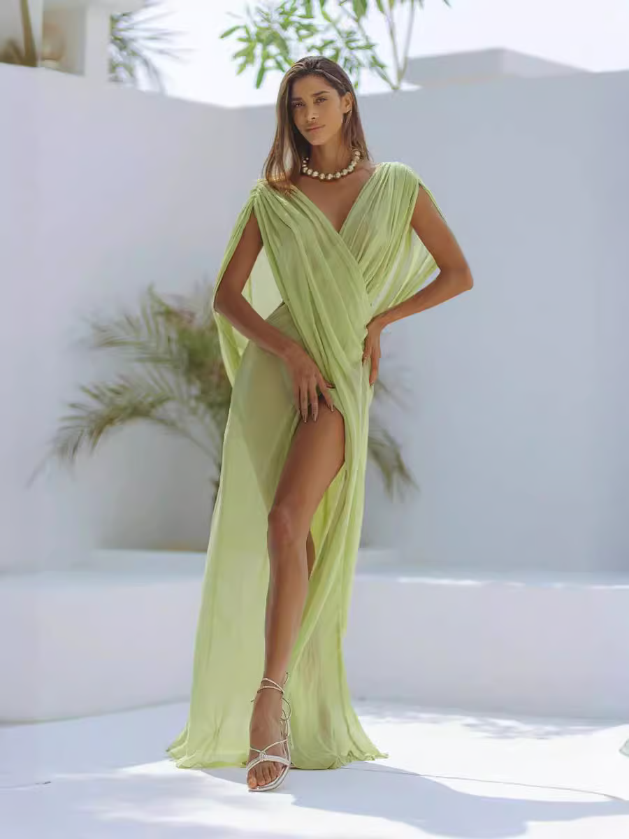 Phoenix - Ärmelloses Mesh-Urlaubs-Cover-up-Kleid