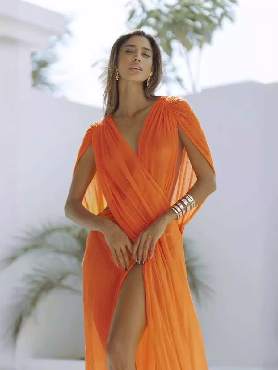 Phoenix - Ärmelloses Mesh-Urlaubs-Cover-up-Kleid