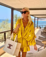 Adalyn - Schickes V-Ausschnitt Hochtailliertes Minikleid