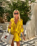 Adalyn - Schickes V-Ausschnitt Hochtailliertes Minikleid