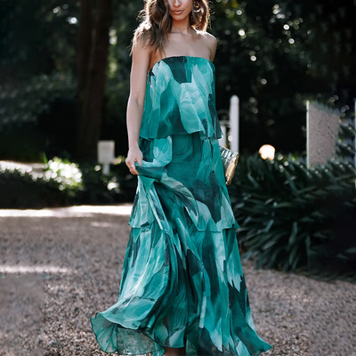 Imara - Müheloses Sommer-Vibes Strapless Kleid