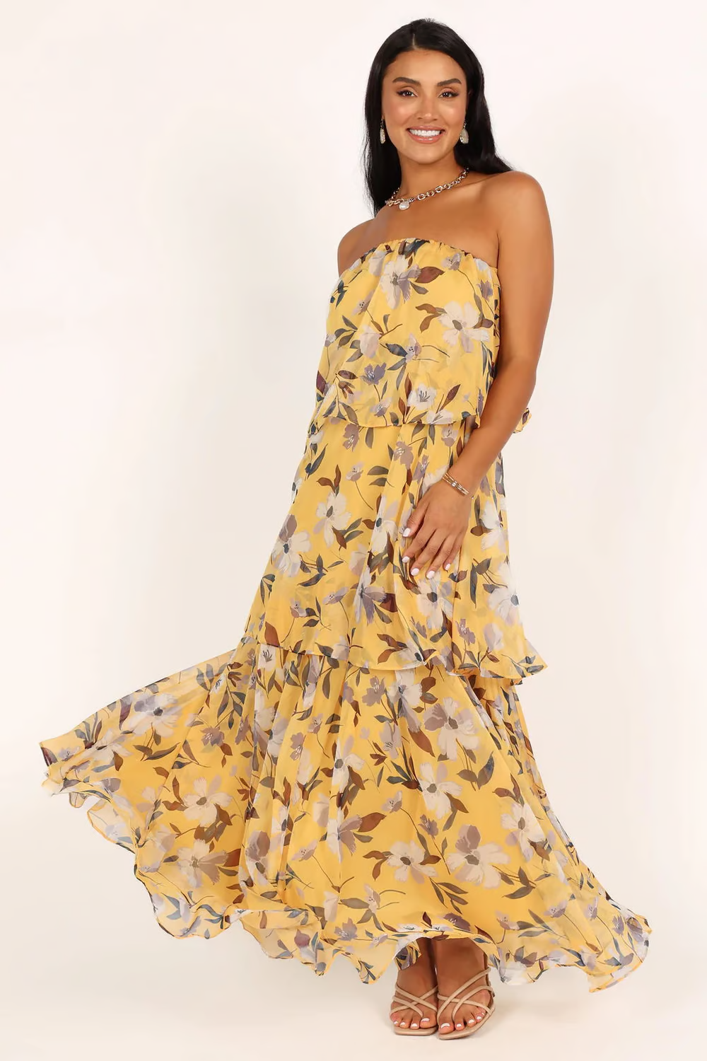 Imara - Müheloses Sommer-Vibes Strapless Kleid