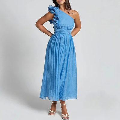 Bellamy - Schicke schräg geschnittene Eleganz Sommerkleid