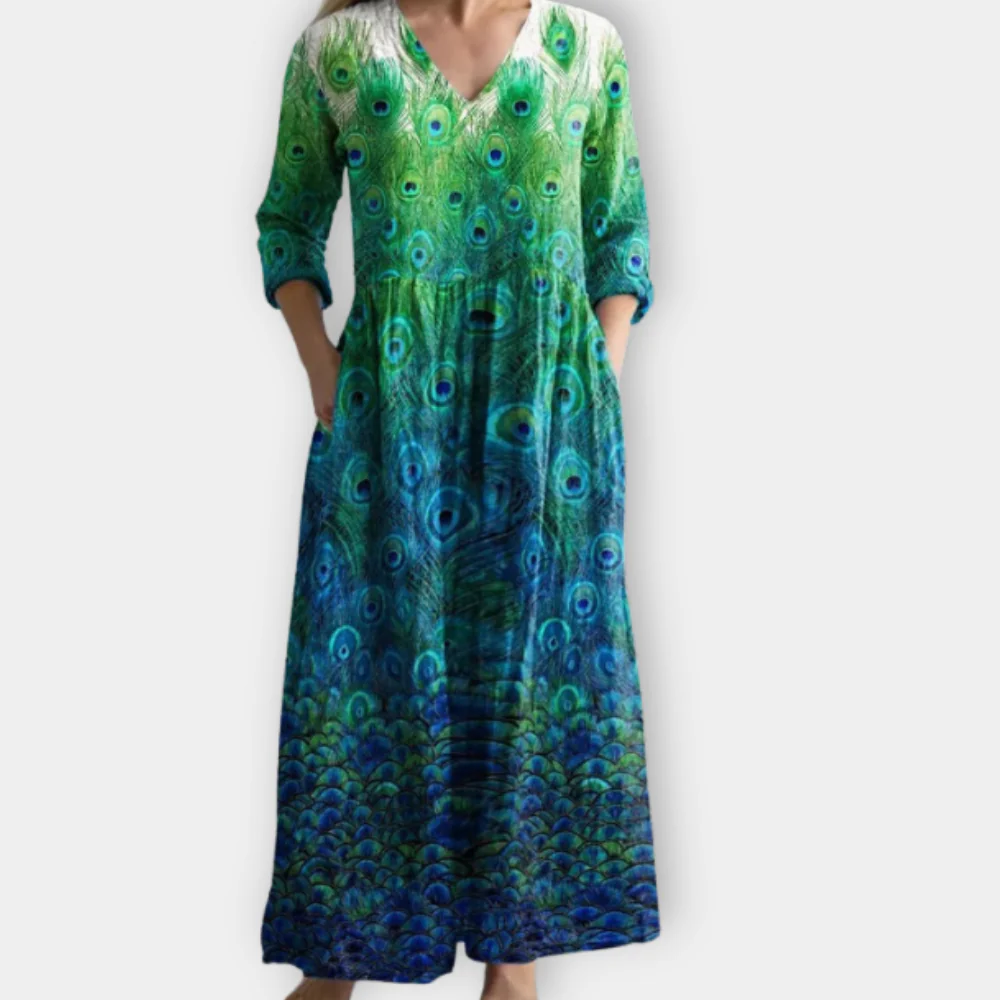 Skye - Bohemian Grace V-Ausschnitt Kleid