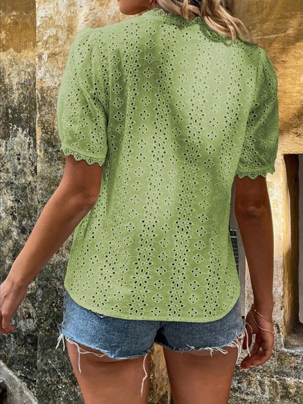 Weißes Spitzen-T-Shirt - Sophie
