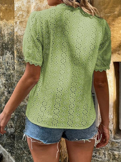 Weißes Spitzen-T-Shirt - Sophie