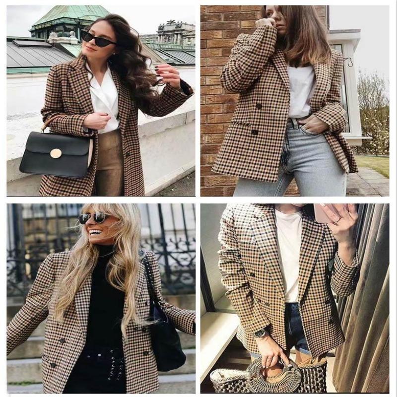 Herbstlicher Karo-Blazer