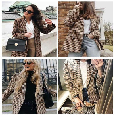 Herbstlicher Karo-Blazer