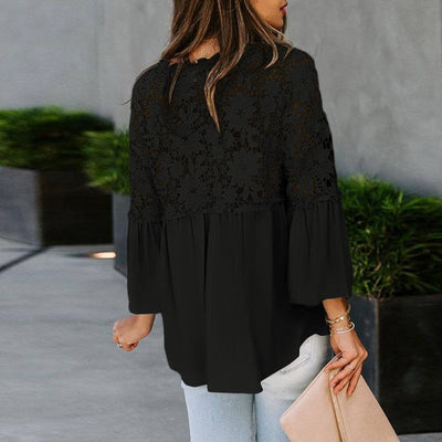 "Brielle" Elegante Bluse mit Spitzenstickerei