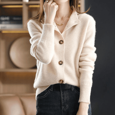 Anny | Luxuriöse Kaschmir-Strickjacke – Zeitlose Eleganz und Höchster Komfort