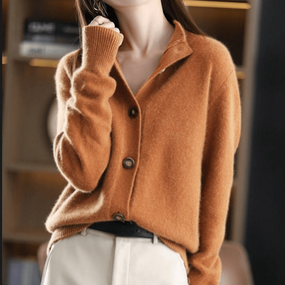 Anny | Luxuriöse Kaschmir-Strickjacke – Zeitlose Eleganz und Höchster Komfort