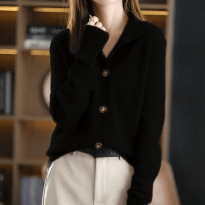Anny | Luxuriöse Kaschmir-Strickjacke – Zeitlose Eleganz und Höchster Komfort