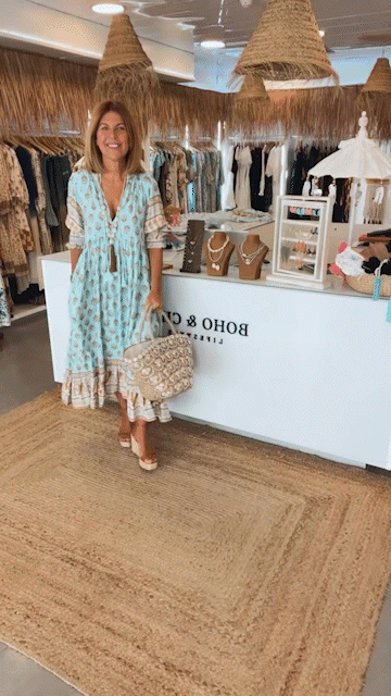 Peyton – Langärmliges Bohemian Kleid mit Laternenärmeln