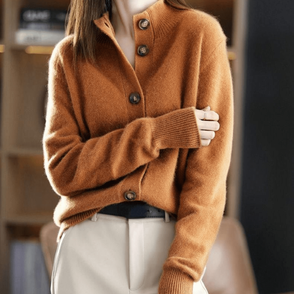 Anny | Luxuriöse Kaschmir-Strickjacke – Zeitlose Eleganz und Höchster Komfort
