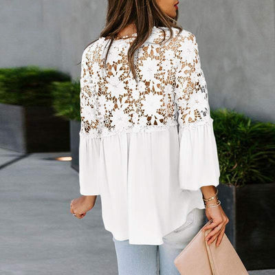 "Brielle" Elegante Bluse mit Spitzenstickerei