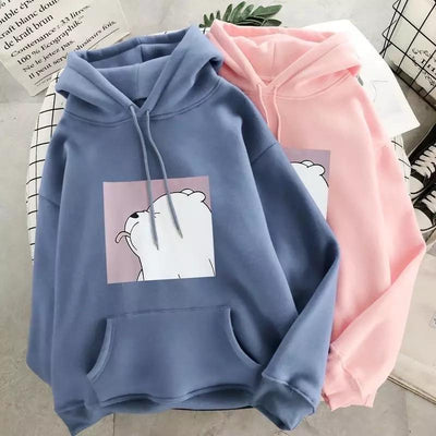 "Panda" Stylischer Oversize-Kapuzenpulli