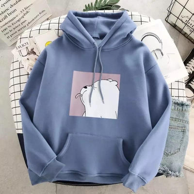 "Panda" Stylischer Oversize-Kapuzenpulli