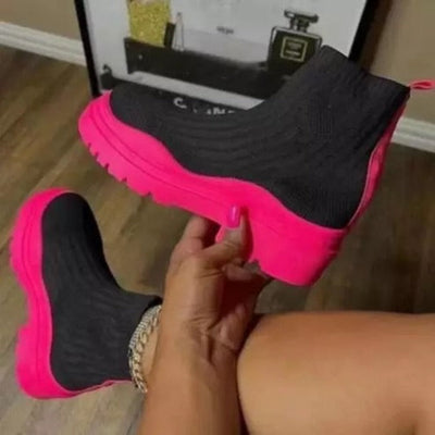 "Fiona" Trendige Sock Boots
