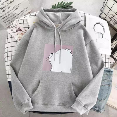 "Panda" Stylischer Oversize-Kapuzenpulli
