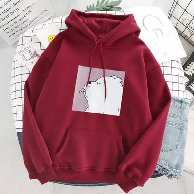 "Panda" Stylischer Oversize-Kapuzenpulli