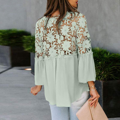 "Brielle" Elegante Bluse mit Spitzenstickerei