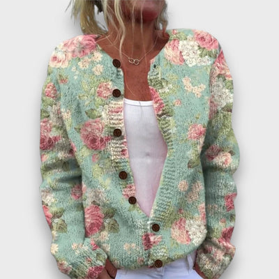 Florayne – Strickcardigan mit Blumenmuster