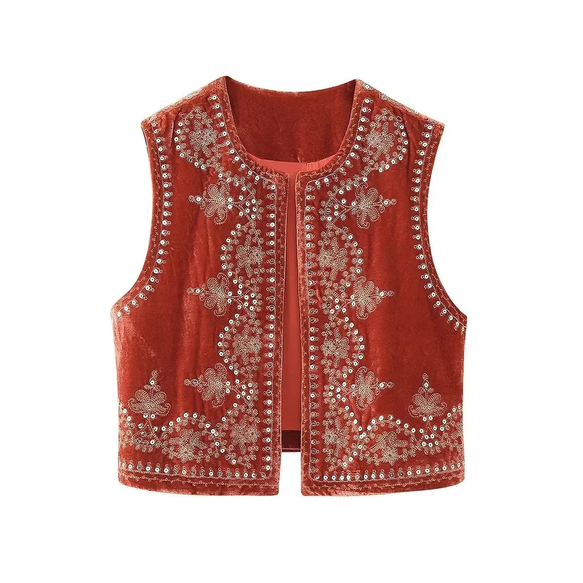 Celina | Bestickte Samtweste