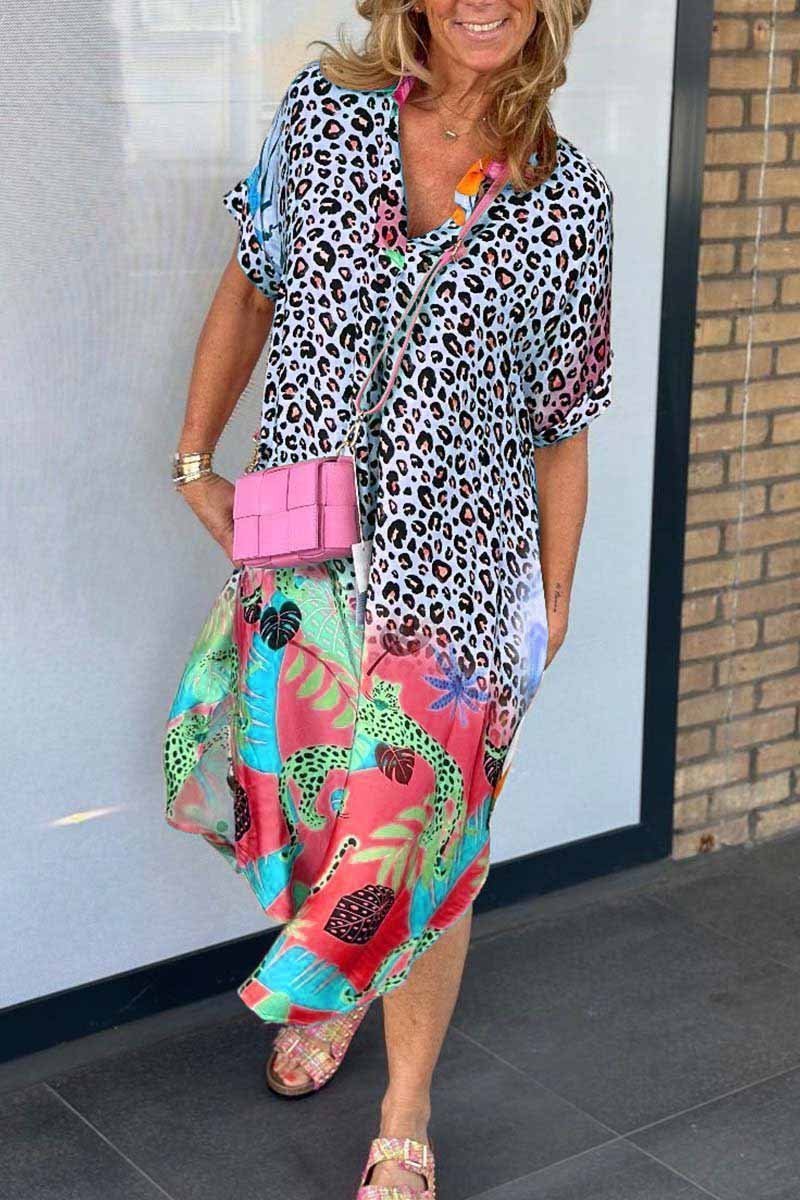 Amanda | Bequemes Leopardenkleid Aus Leichtem Stoff - Entspannt Uns Stylisch