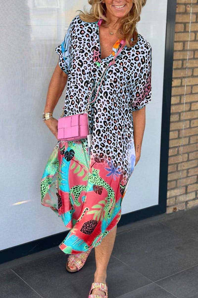 Amanda | Bequemes Leopardenkleid Aus Leichtem Stoff - Entspannt Uns Stylisch