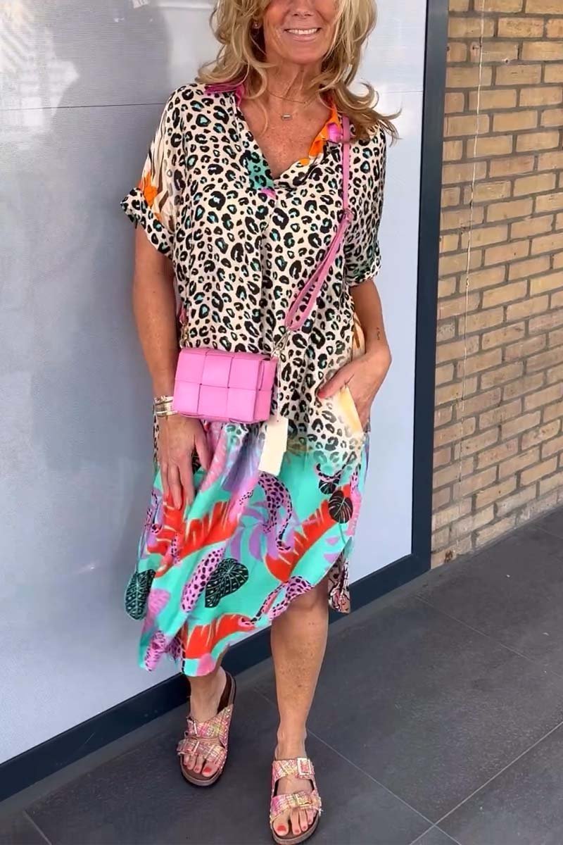 Amanda | Bequemes Leopardenkleid Aus Leichtem Stoff - Entspannt Uns Stylisch